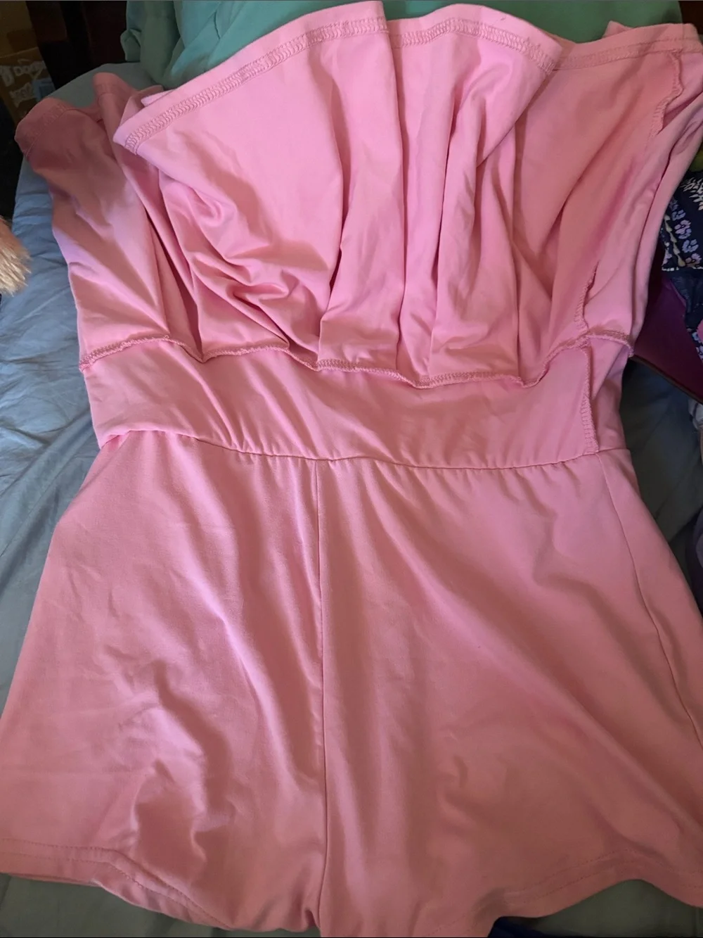 SHEIN Light Pink Pleated Skater Skirt